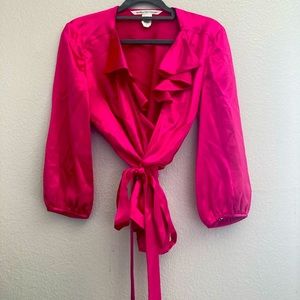 Diane von Furstenberg silk wrap blouse
